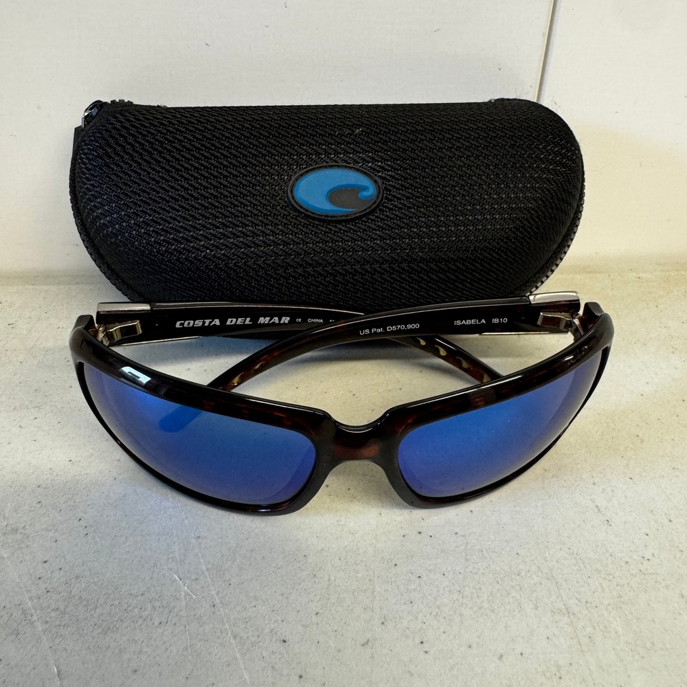 Costa Del Mar Isabela IB10 Sunglasses Tortoise Blue Mirror Polarized Lenses